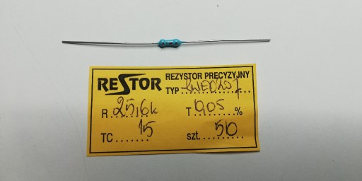 Zdjęcie oferty: Rezystor precyzyjny 25,6k   0,05%    WZORCOWE