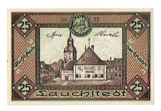 Zdjęcie oferty: Notgeld, 25 FENIGÓW 1921 / Bad Lauchstädt