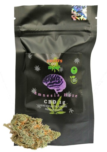 Zdjęcie oferty: Susz konopny CBD Amnesia Haze 1g