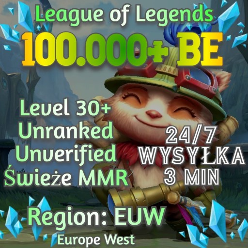 Zdjęcie oferty: Konto League of Legends Smurf LoL EUW 100K+ BE