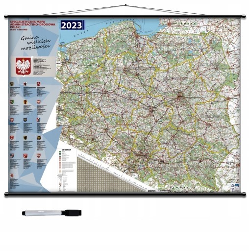 Zdjęcie oferty: POLSKA e-TOLL MAPA ŚCIENNA 160cmx120cm 2024