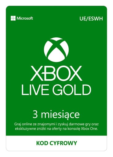 Zdjęcie oferty: XBOX LIVE GOLD 3 MIESIĄCE 90 DNI KOD PL EU KLUCZ