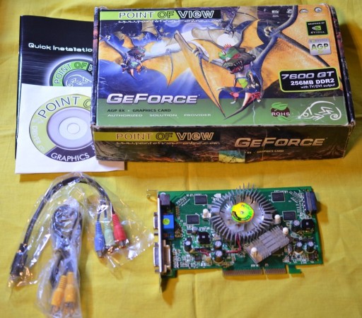 Zdjęcie oferty: POINT OF VIEW GEFORCE 7600GT 256MB BOX AGP