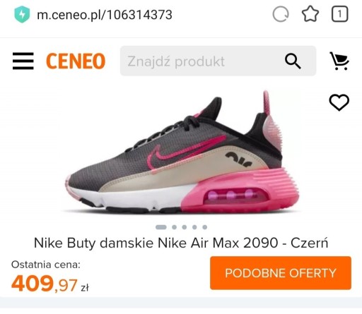 Buty Nike AIR MAX 2090 WSI 40 Jedwabne Kup teraz na Allegro