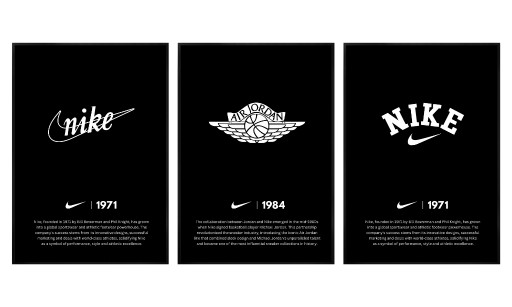Zdjęcie oferty: Zestaw 3 plakatów A3 42x30 Nike Y2K do pokoju