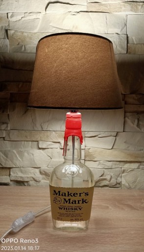 Zdjęcie oferty: Lampka nocna z butelki whisky MAKER'S MARK 0.7 L