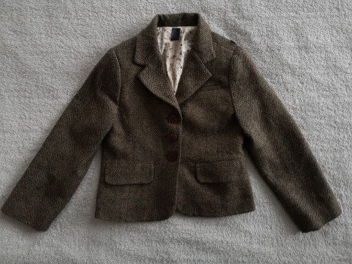 Zdjęcie oferty: Brązowa wełniana marynarka żakiet Zara 110 - 116