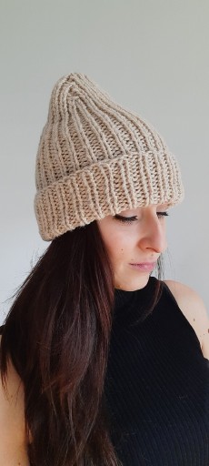 Zdjęcie oferty: Czapka bezszwowa Beanie Handmade- alpaka