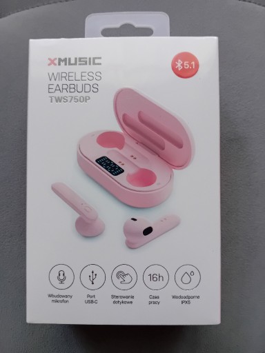 Zdjęcie oferty: XMUSIC TWS750P Słuchawki douszne (różowe)