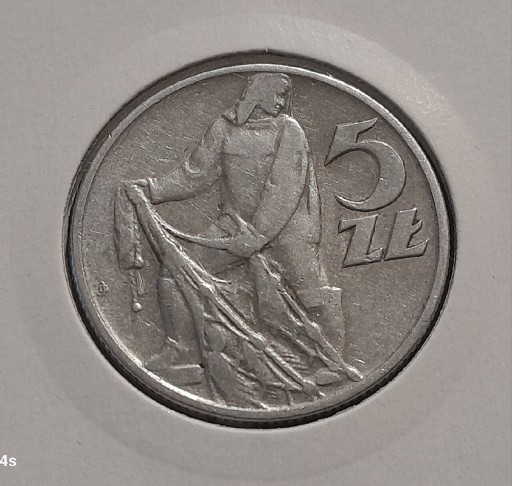 Zdjęcie oferty: 5 zł złotych 1958r. "Rybak" - stan (3)