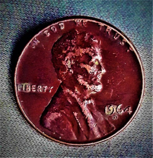 Zdjęcie oferty: LINCOLN  CENT-1964--D- -USA - -RZADKI  KOLOR-