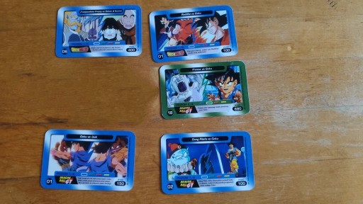 Zdjęcie oferty: 5 kart chio chips Dragon Ball Z GT Songo karty