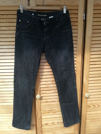 Zdjęcie oferty: Spodnie jeansy 38 czarne 95% bawełna+elastan