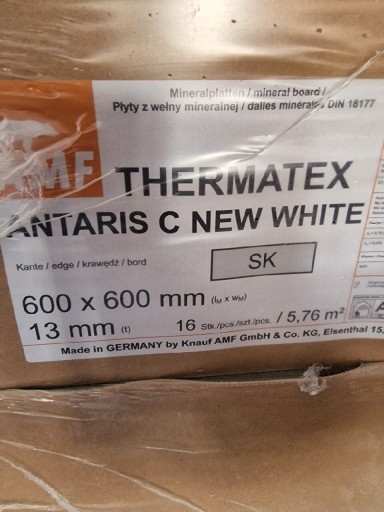 Zdjęcie oferty: Płyty z wełny mineralnej Thermatex Antaris C white