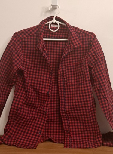 Zdjęcie oferty: Czerwono-czarna elegancka koszula