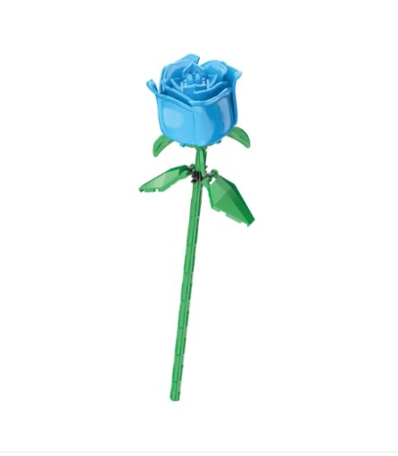 Zdjęcie oferty: Klocki róża kwiat niebieska kwiaty roże jak lego
