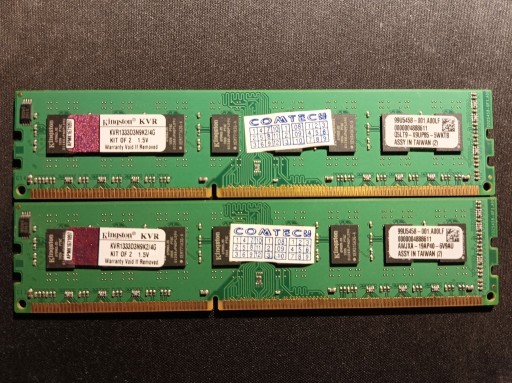 Zdjęcie oferty: Kingston 4GB 2x2GB 1333Mhz DDR3 KVR1333D3N9K2/4G