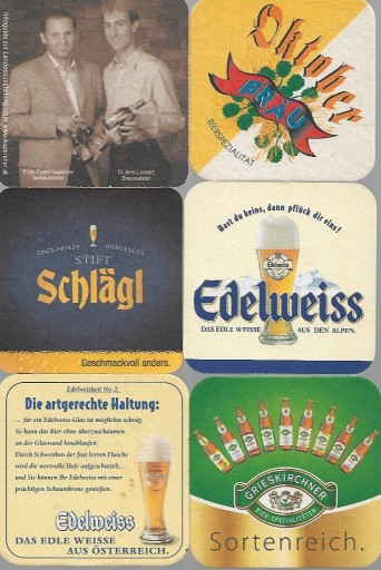 Zdjęcie oferty: Podkładki pod piwo austriackie  6 sztuk nr 5