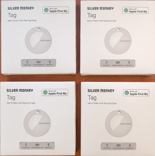 Zdjęcie oferty: Silver Monkey Tag – lokalizator do kluczy, walizki lub roweru,Apple Find My