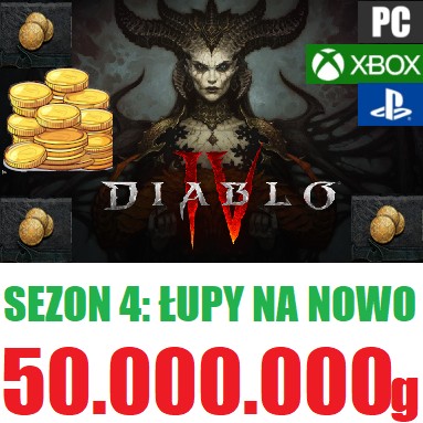 Zdjęcie oferty: 50.000.000 GOLD złoto Diablo 4 Sezon 4 loot reborn