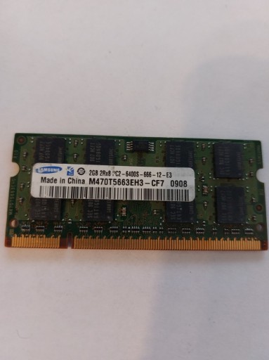 Zdjęcie oferty: Pamięć  Samsung DDR2 2GB 2Rx8 PC2-6400S-666-12-E3