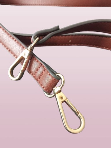 Zdjęcie oferty: Pasek do torebki - regulowany - złote okucia - BRĄZOWY