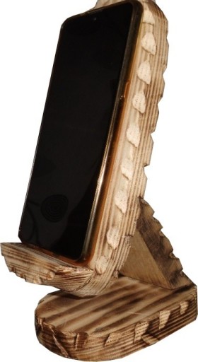 Zdjęcie oferty: stojak na Smartfon, drewniany, solidny, Prezent!!