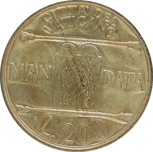 Zdjęcie oferty: Watykan 200 lire 1993, KM#248