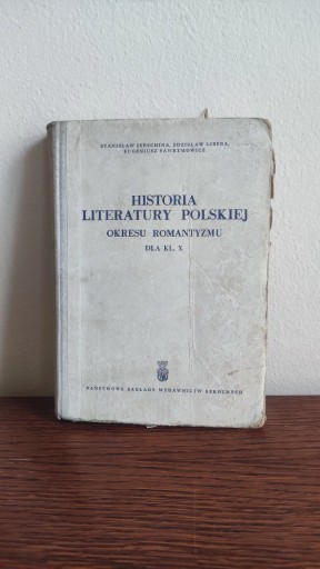 Zdjęcie oferty: historia literatury polskiej okresu romantyzmu dla
