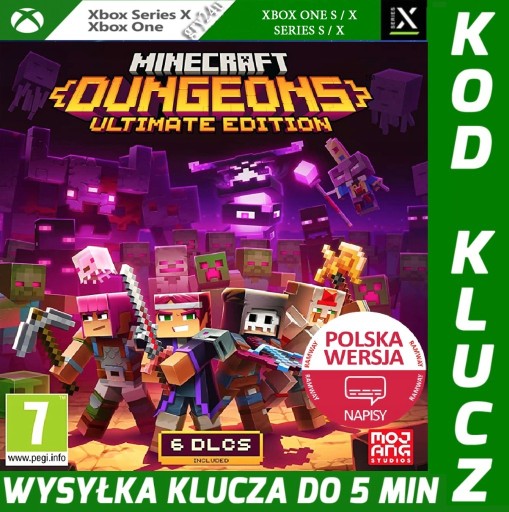 Zdjęcie oferty: MINECRAFT DUNGEONS ULTIMATE XBOX I SERIES KLUCZ