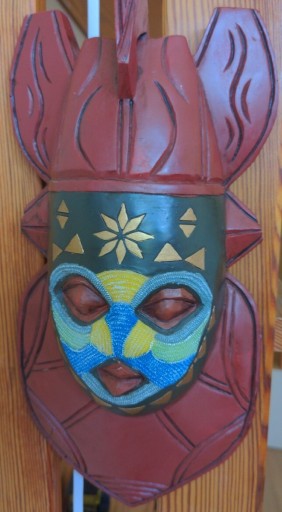 Zdjęcie oferty: Afrykańska (RPA) maska plemienna, drewno, oryginał