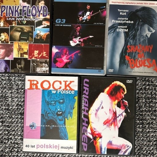 Zdjęcie oferty: DVD: PINK FLOYD, SATRIANI, VAI, MALMSTEEN i inne