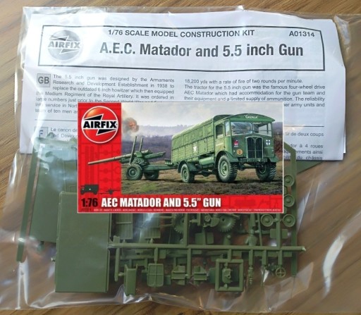 Zdjęcie oferty: AEC Matador and 5.5" gun - Airfix 01314, 1:76