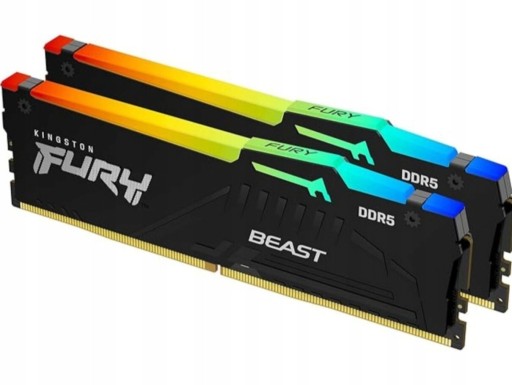 Zdjęcie oferty: Pamięć RAM KINGSTON Fury Beast Black RGB 32GB (2x16GB) 6000MHz