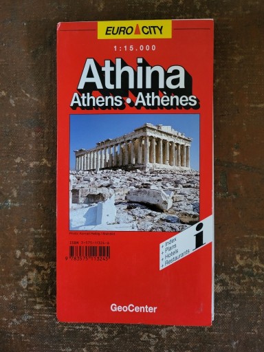 Zdjęcie oferty: ATENY - plan miasta 1:15 000