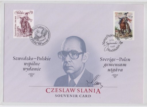 Zdjęcie oferty: Czesław Słania - karnet z 1998 roku