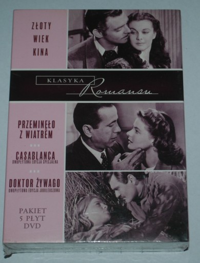 Zdjęcie oferty: Przeminęło z Wiatrem Casablanca Doktor Żywago DVD