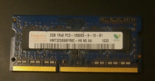 Zdjęcie oferty: 2GB DDR3 SODIMM PC3-10600S HYNIX HMT325S6BFR8C-H9 