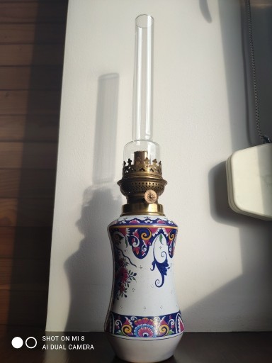 Zdjęcie oferty: Stara francuska porcelanowa lampa naftowa nr 36