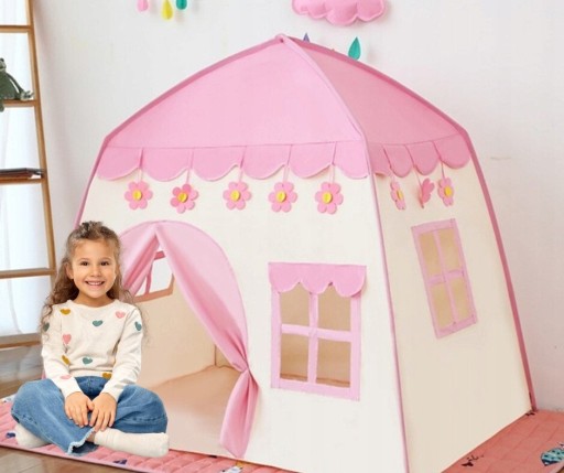 Zdjęcie oferty: Duży różowy namiot dla dzieci 130cmx130cmx100cm