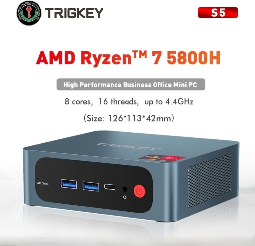 Zdjęcie oferty: Mini PC Trigkey 5800H AMD Ryzen7 32GB DDR4,1TB SSD