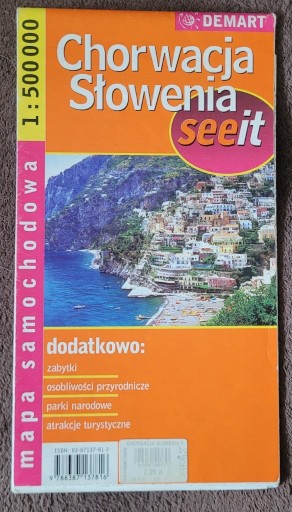 Zdjęcie oferty: Chorwacja i Słowenia seeit - mapa samochodowa