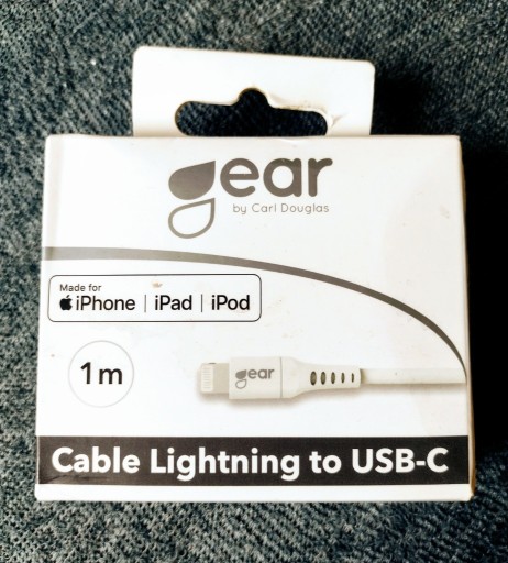 Zdjęcie oferty: Kabel USB - USB typ C GEAR 1 m iPhone iPad IPod 