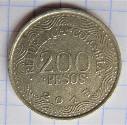 Zdjęcie oferty: 200 pesos Kolumbia 20217