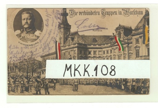 Zdjęcie oferty: WARSZAWA - Warschau - RATUSZ 1916 r. RZADKA !! RRR