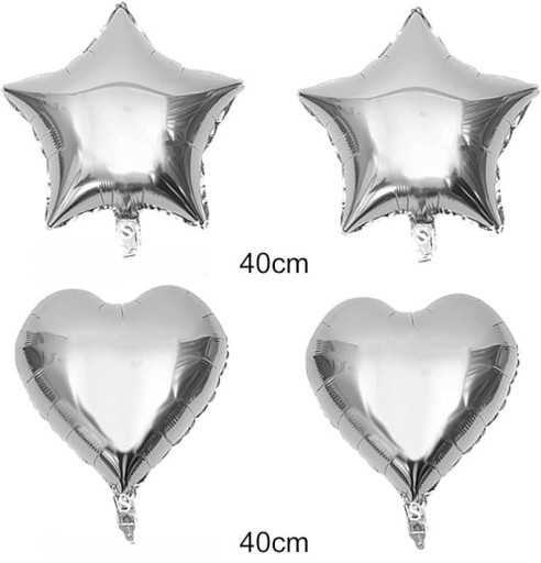 Zdjęcie oferty: Balonowa srebrna dekoracja na imprezę , urodziny