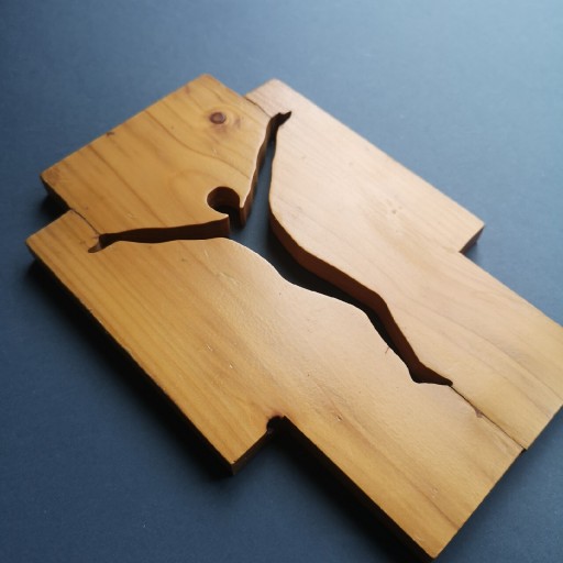 Zdjęcie oferty: Krucyfiks krzyż krzyżyk z drewna minimalizm 80's