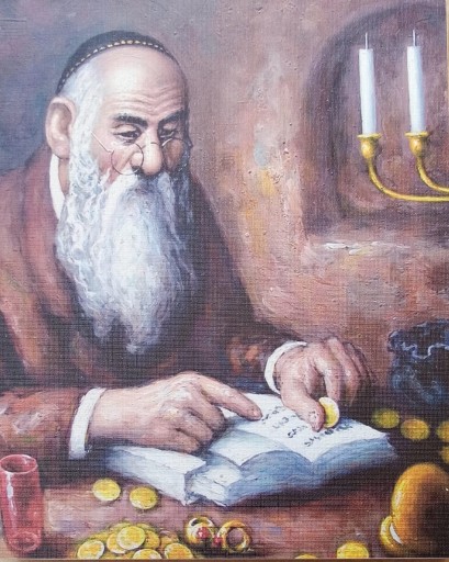 Zdjęcie oferty: Obrazek Żyd - Żydek na szczęście 20x25 cm  2 wzory