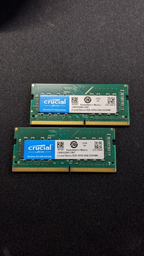 Zdjęcie oferty: Crucial Micron 2x8GB DDR4 2666MHz SODIMM CL19 1,2V