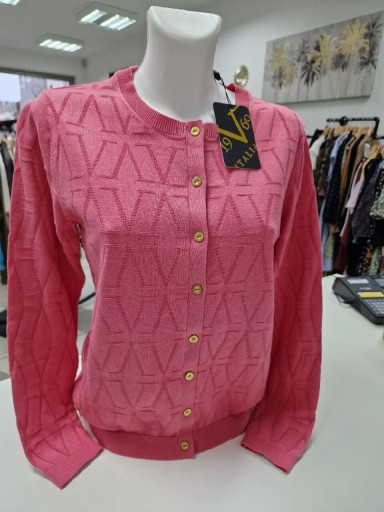 Zdjęcie oferty: Różowy rozpinany sweterek Versace 19.69 Italia R M
